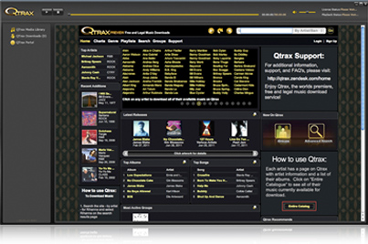 QTrax Free And Legal Music Downloads